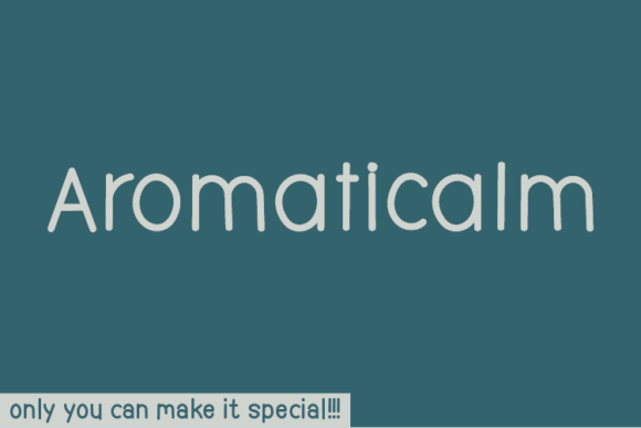 Aromaticalm Font for Creative Projects