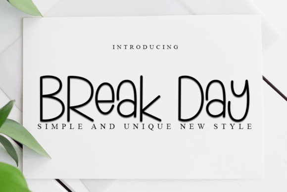 Break Day Font: Modern Handwritten Style
