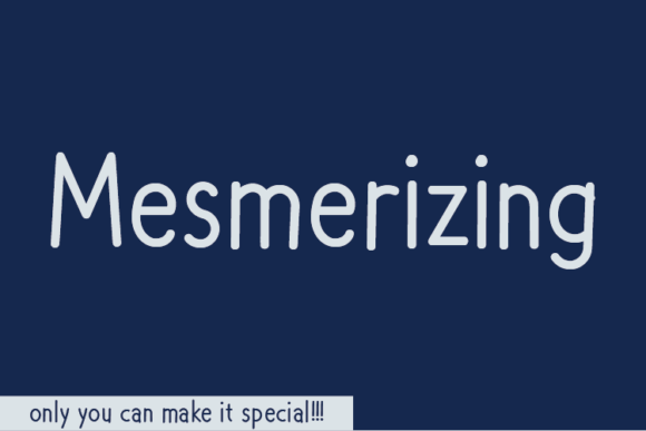 Mesmerizing: A Handwritten Font for Creative Makers