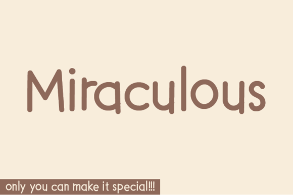 Miraculous Font: Handwritten Elegance