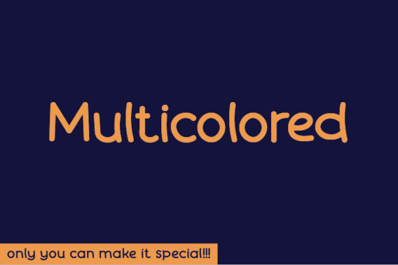 Multicolored: A Natural Handwritten Font