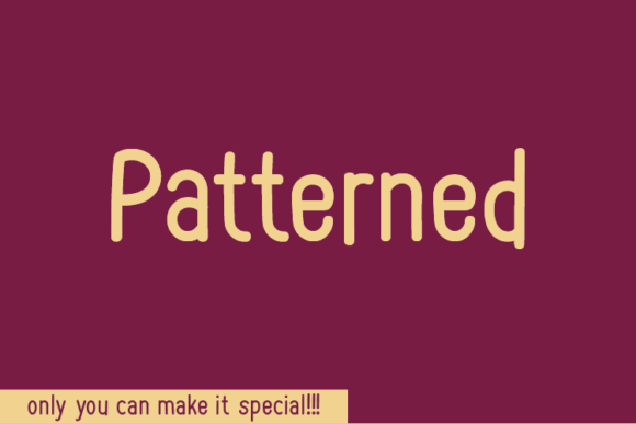 Patterned Font: Handwritten Elegance for Crafters